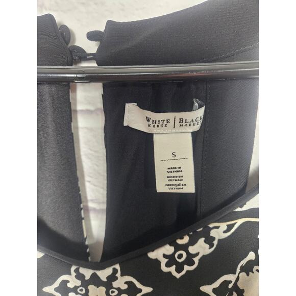 White House Black Market Damask Floral Geometric Mixed Print Maxi Dress Small - Picture 12 of 12